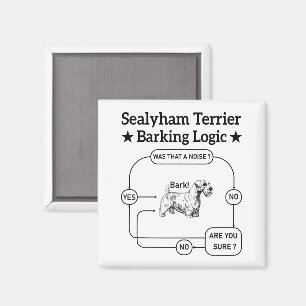 Imã Sealyham Terrier Barking Logic Engraçado Cachorro
