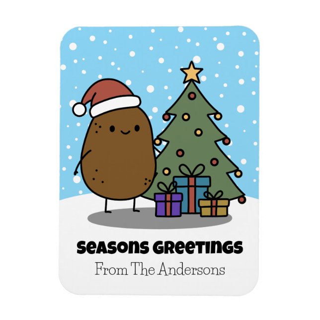 Ímã Seasons Greetings With A Potato (Vertical)