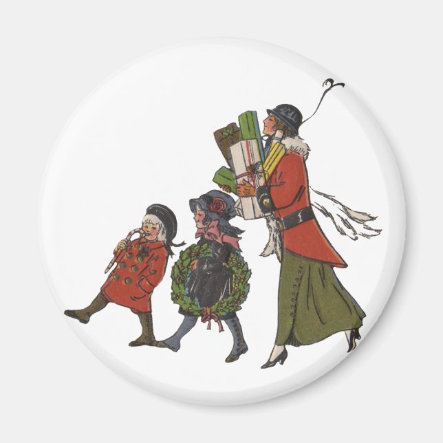 Imã Seasons saúda Impressão de Natal Feriado (Frente)