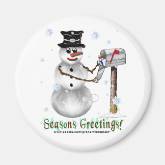 Imã Seasons Saudações Snowman Magnet