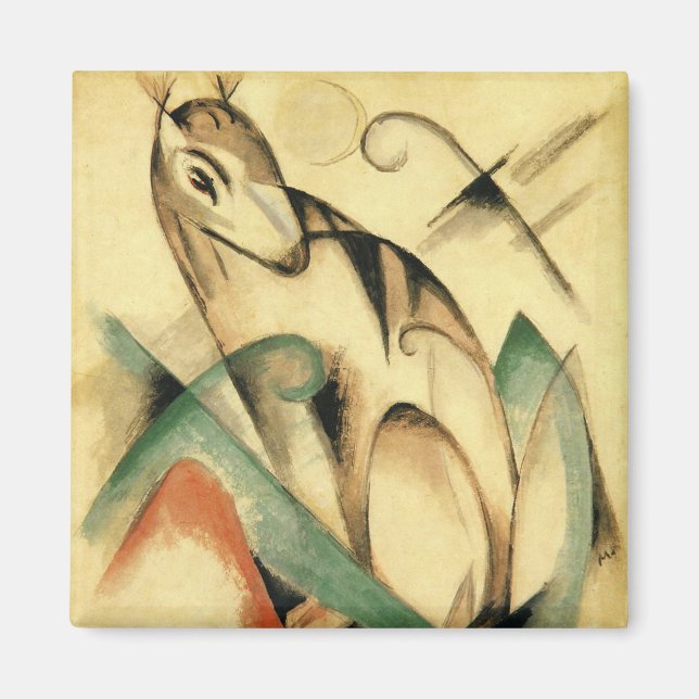 Imã Seated Mythical Animal (por Franz Marc) (Frente)