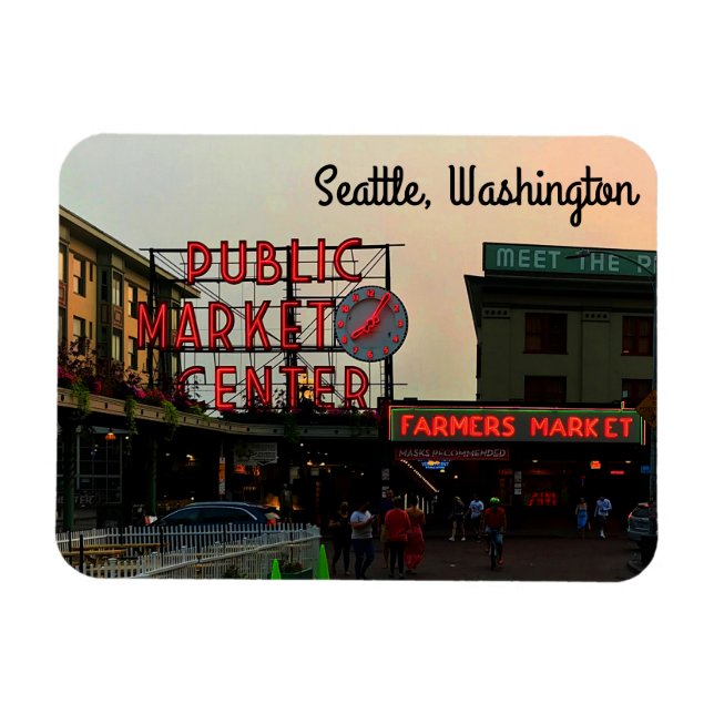 Ímã Seattle Public Market Center #1 Magnet (Horizontal)