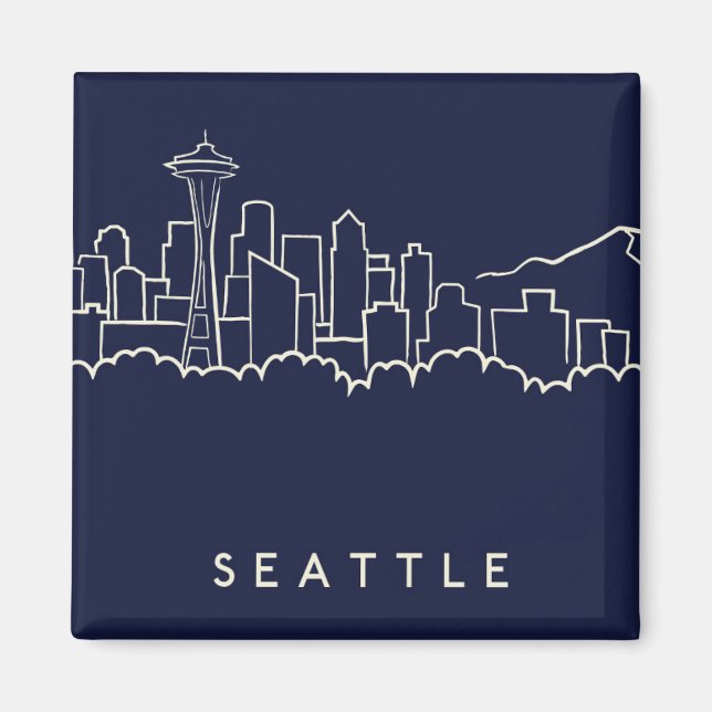 Imã Seattle Skyline (Frente)