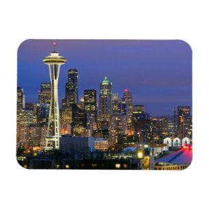 Ímã Seattle visto do parque do Kerry na rainha Anne