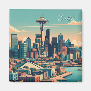 Imã Seattle Washington Vintage