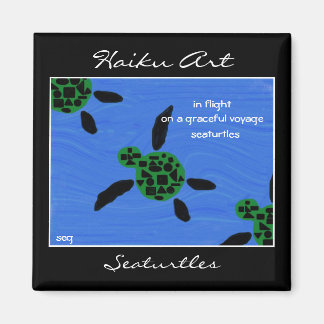 Imã Seaturtles Haiku Art Magnet