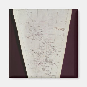 Imã Seção do mapa da ilha de Ross a pólo sul