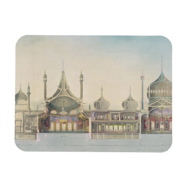 Ímã Seção longitudinal (L a R) Orgão, Sala de Música,  (Horizontal)