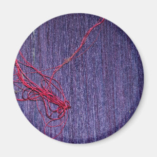 Imã Seda Azul Tailandesa Feita Manuscrita Com Thread V