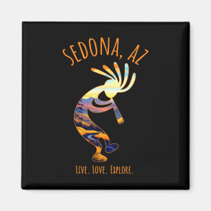 Imã Sedona Arizona Usa Dançando Kokopelli Sudoeste Des