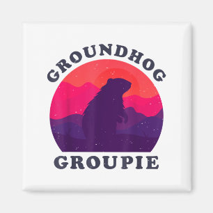 Imã Seguidor do Groundhog Retro Vintage 60s 70s 80s Ho