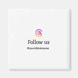 Imã seguir o nome de usuário do thread mídia social ad