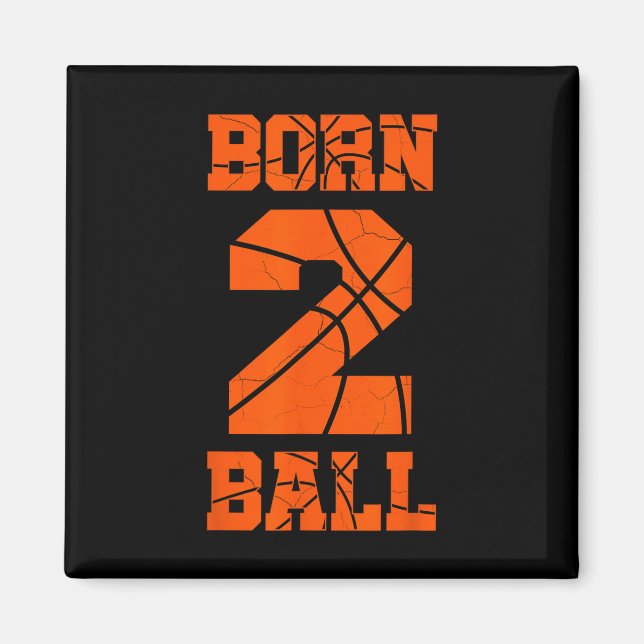 Imã segundo aniversário Basball Jersey Tee Dois Anos (Frente)