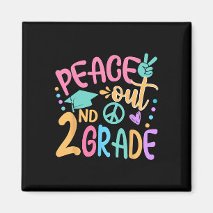 Imã Segundo Peace Out Grade Bye Bye School Hello Summe