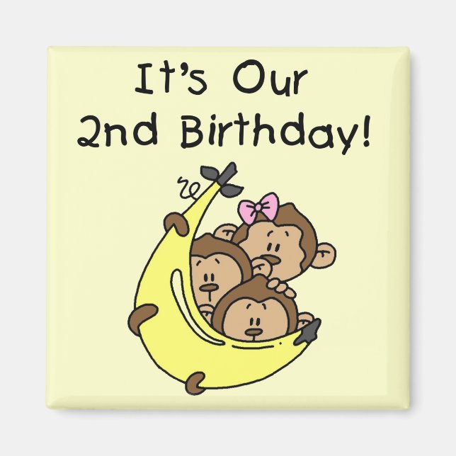 Imã Segundo Triplets - Dois Meninos/ Um Camiseta Rapar (Frente)