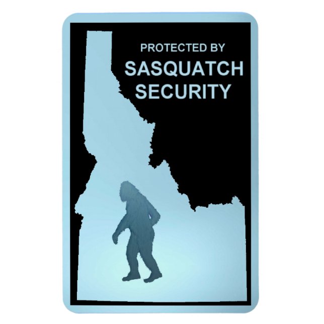 Ímã Segurança Sasquatch - Idaho (Vertical)