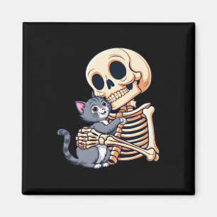 Imã Segurando Um Gato De Gato Bonito De Halloween Gato