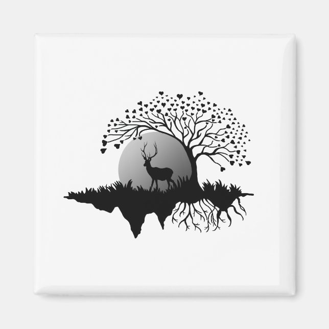 Imã Segure-Se Na Árvore E No Magnético Da Lua Completa (Frente)