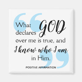 Imã SEI QUEM SOU Afirmação Cristã Positiva