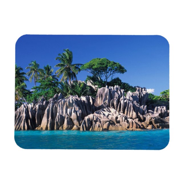 Ímã Seicheles. Ilhéu St. Pierre (perto de Praslin) (Horizontal)