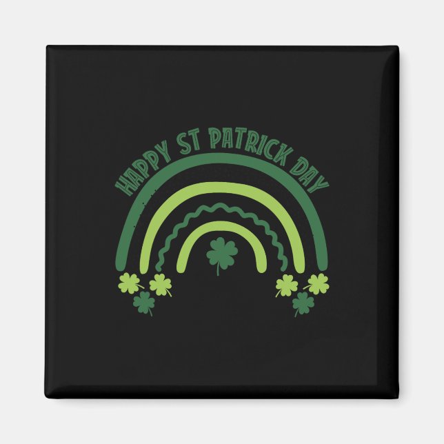 Imã Seio de Trevo Engraçado Arco-íris Irlandês Dia de  (Frente)