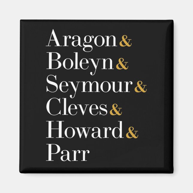 Imã Seis as rainhas musicais - Camiseta de nomes de Am (Frente)