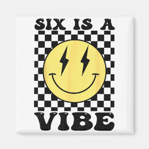 Imã Seis É Um Sorriso Retro Seis Anos De Idade 6º Aniv