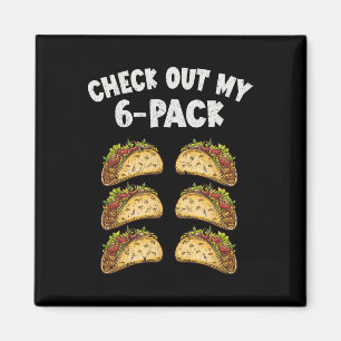 Imã Seis Pacotes de Taco Cinco De Mayo Homens Mexicano