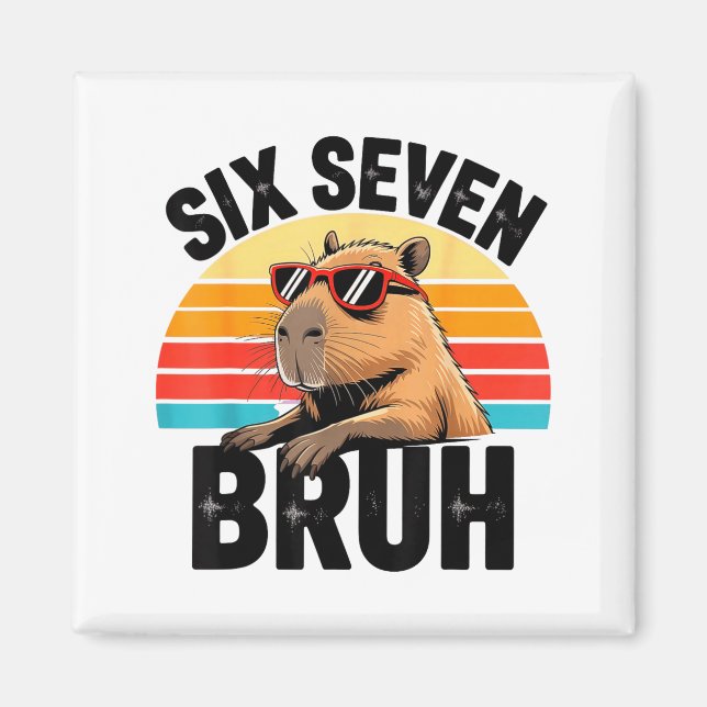Imã Seis Sete Bruh 67 Meme Capivara  (Frente)
