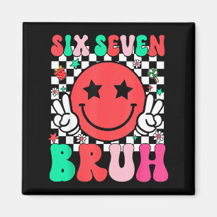 Imã Seis Sete Bruh 6 7 Meme Gen Alpha Gíria Camisa Div