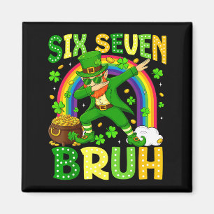 Imã Seis Sete Bruh Dia de São Patrício Leprechaun Dabb