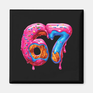 Imã Seis Sete Donut Sorvete Gotejamento Meme Divertido