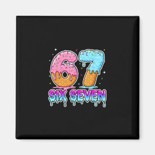 Imã Seis Sete Sorvete Drip Meme Legal 67 Divertido Ger