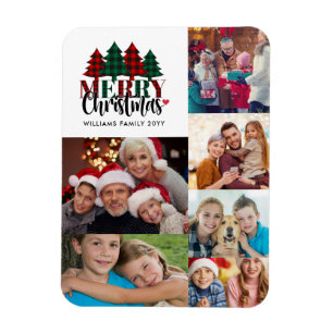 Ímã Seis Xadrezes Fotográficas Nome da Família Feliz N