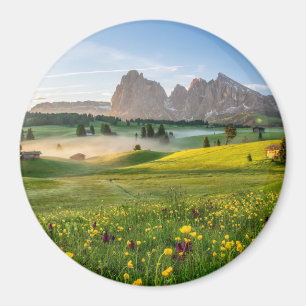 Imã Seiser Alm, cumes da dolomite, Italia