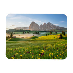 Ímã Seiser Alm, cumes da dolomite, Italia