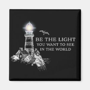 Imã Seja a luz que você quer ver na camiseta mundial