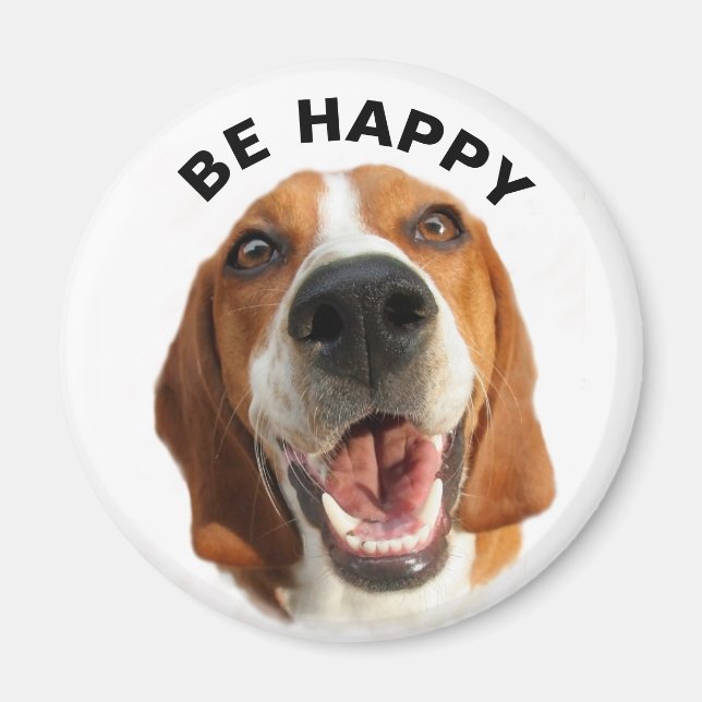 Imã Seja Feliz Beagle (Frente)