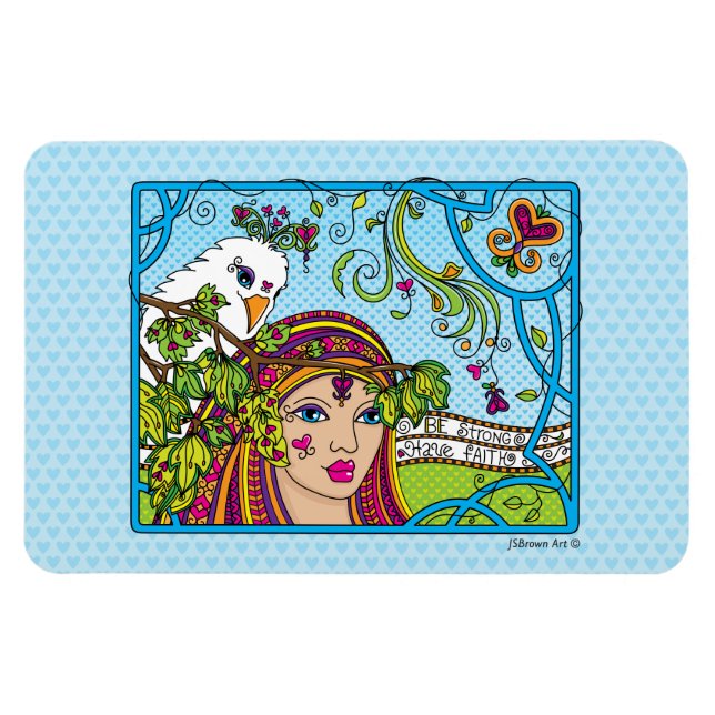 Ímã Seja Forte_Tenha Fé_Ímã Flexível 6"x4" (Horizontal)