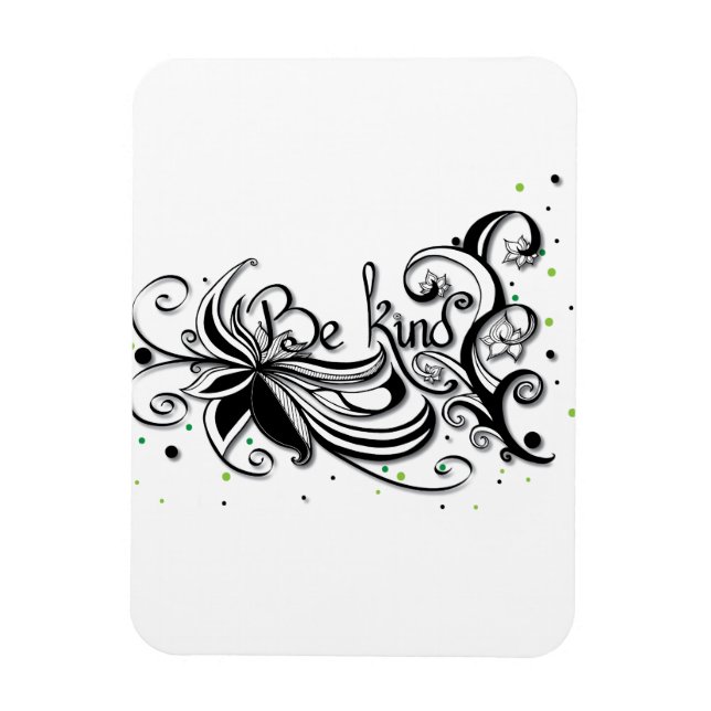 Ímã SEJA GENTIL! Citação de caligrafia inspiradora (Vertical)