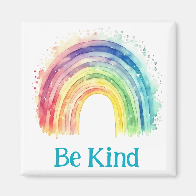 Imã Seja gentil com íman arco-íris (Frente)