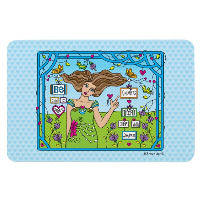 Ímã Seja Gentil Com os Outros_Ímã Flexível 6" x 4" (Horizontal)