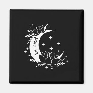 Imã Seja Gentil Lua e Flor de Lótus Yoga Meditação