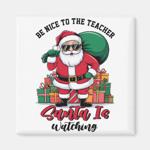 Imã Seja Legal Com O Professor O Papai Noel Está Obser