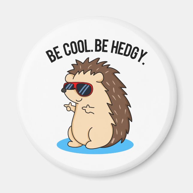 Imã Seja Legal, seja engraçado, Hedgehog Pun. (Frente)
