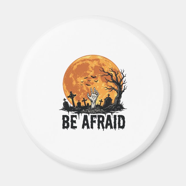 Imã Seja Medo Projeto Vetorial de Cemitério de Hallowe (Frente)