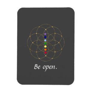 Ímã Seja Open Chakra & Seeds of Life