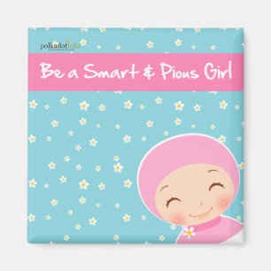 Imã Seja Smart & um ímã falso da menina