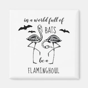 Imã Seja Um Esqueleto Flaminghout Flamingo Halloween