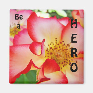 Imã Seja um ímã de HEROE Cor Brilhante Rosa Branca Ver